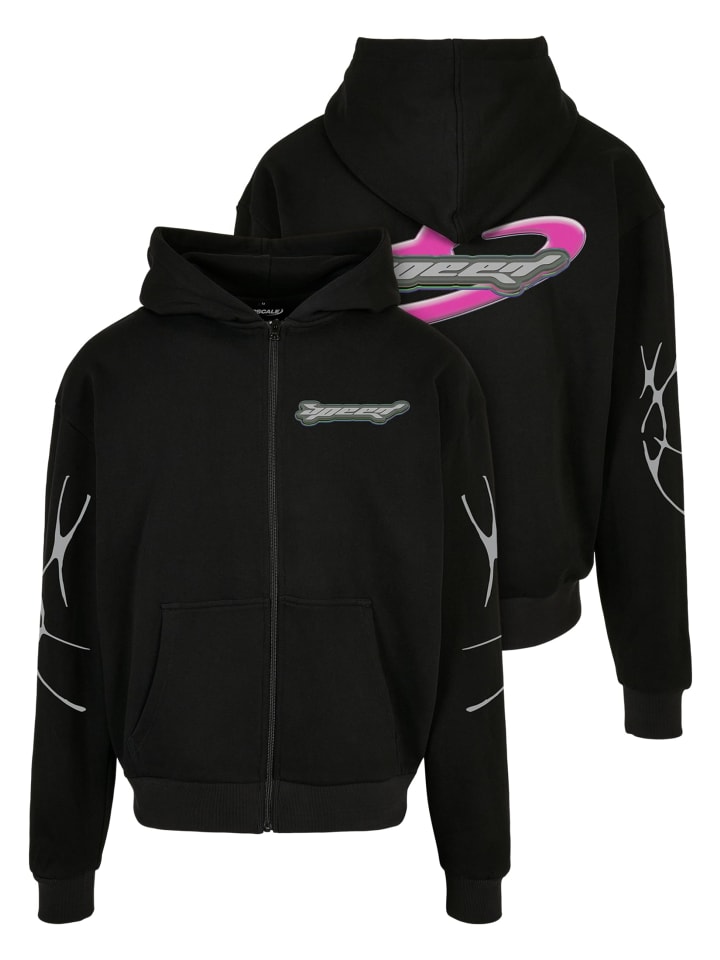 Zip Hoodie in black