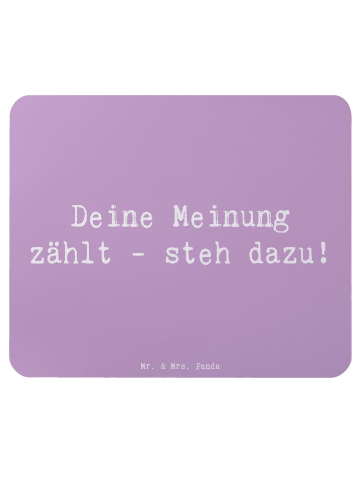 Mousepad Spruch Mutig zu Meinungen mit Spruch in Lavendeltraum