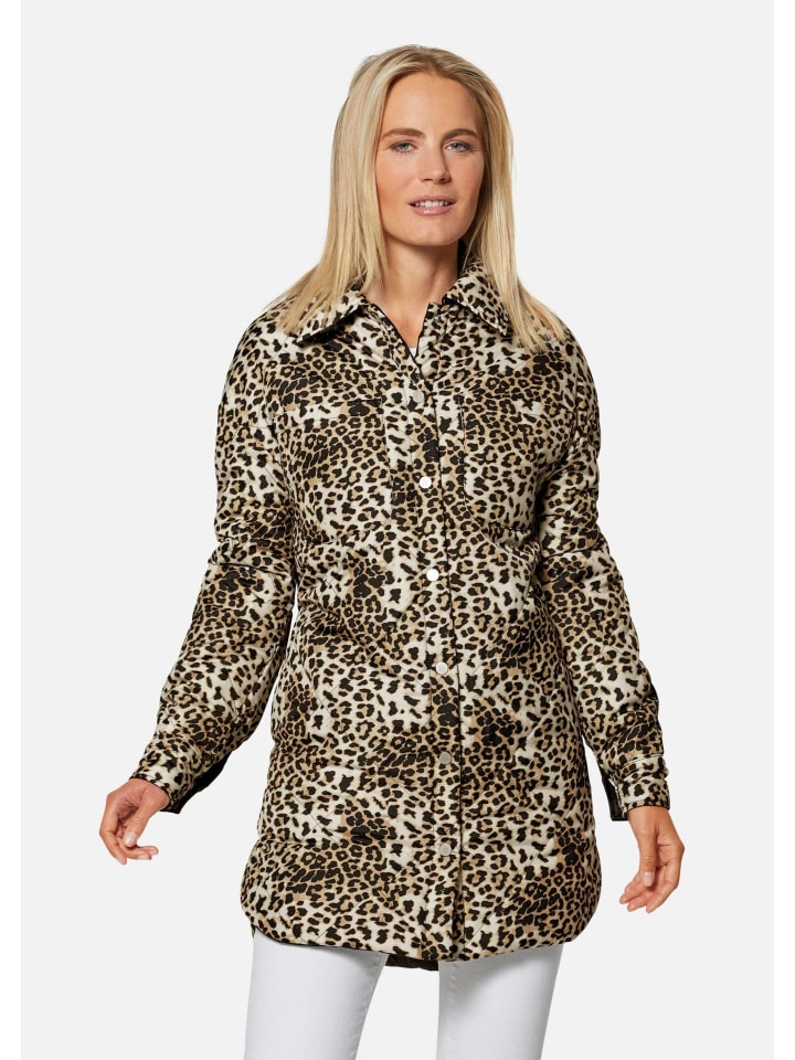 Wendejacke in modischem Oversize-Look in sand / multicolor