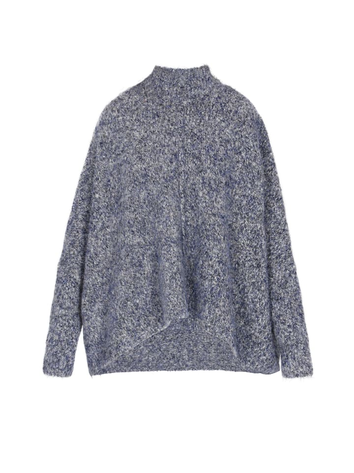 Women Poncho in navy melange