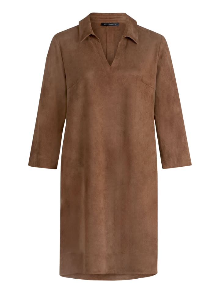 Hemdblusenkleid mit Knopfleiste in Dark Coffee