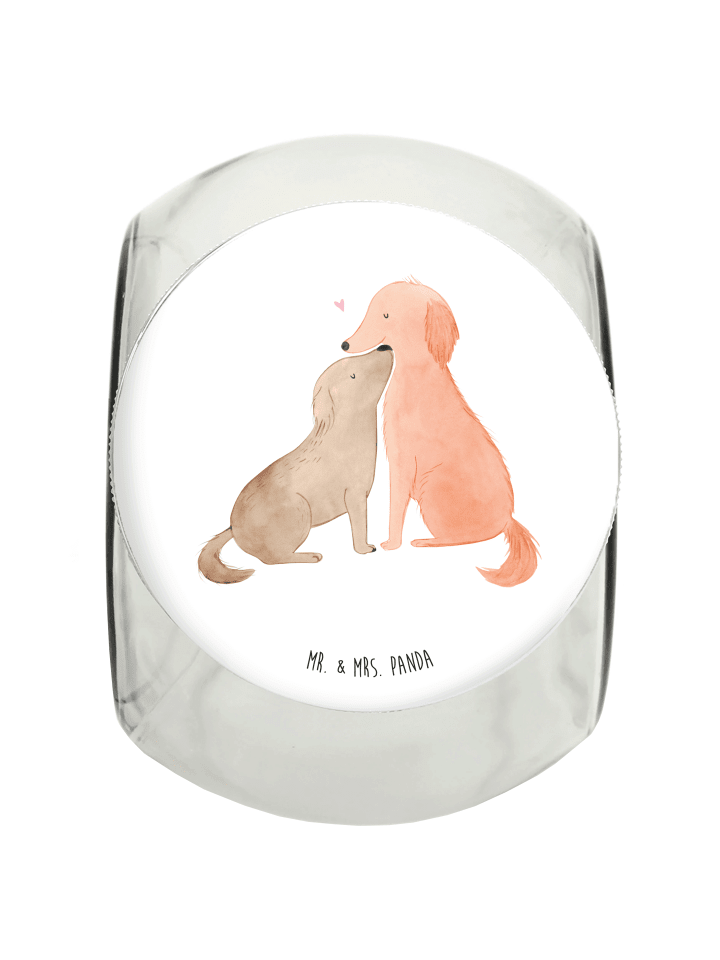 Leckerli Glas Hunde Liebe ohne Spruch in Weiß