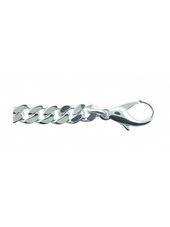 Damen 925 Silber Flach Panzer Halskette 50 cm Ø 6 mm in silber