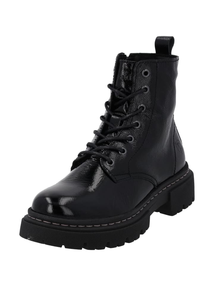 Schnürstiefeletten Biak in Schwarz Lack