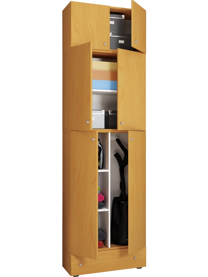 Holz Besenschrank Staubsauger Putzschrank Lona SA in Buche