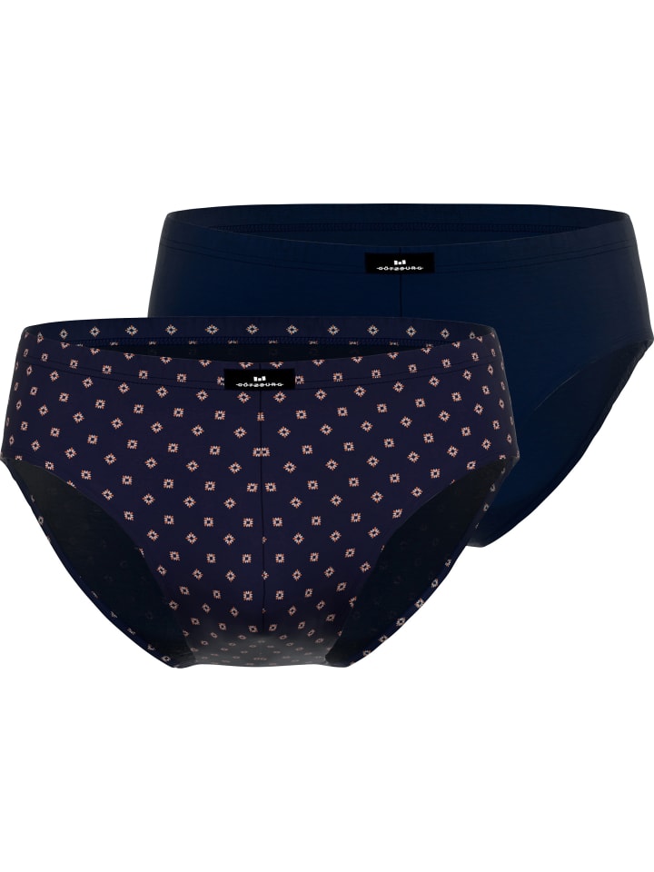 Baumwolle, Single-Jersey Slip 2er-Pack in marine