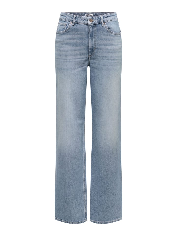 Jeans mit weitem Bein in Special Blue Grey Denim