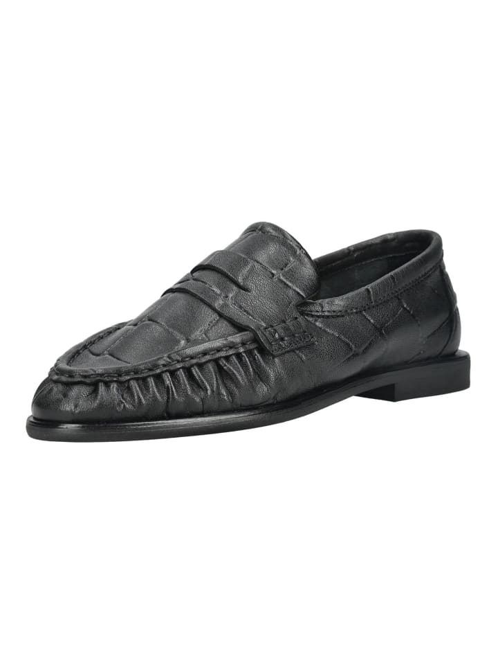 Slipper ELMIRA CROCO Schwarz/Schwarz