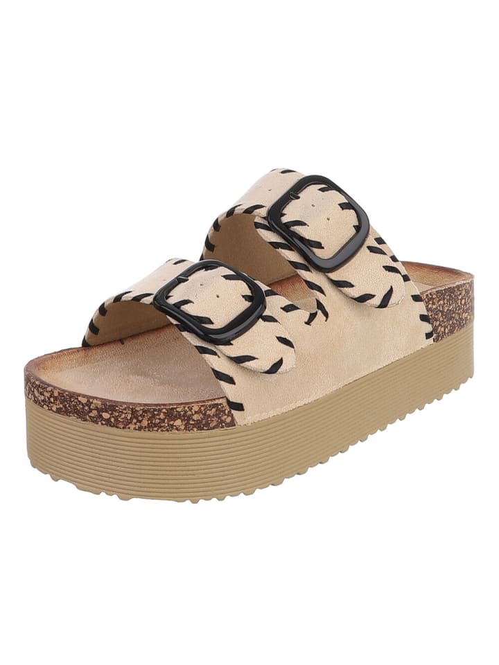 Sandale & Sandalette in Beige