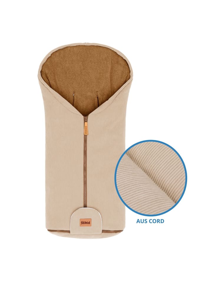 Cord-Fußsack Nevis Cord für Babyschalen in brown