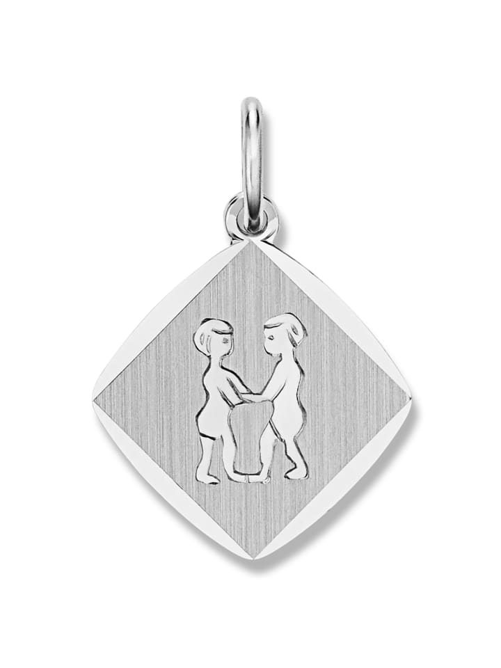 Zwilling Sternzeichen Anhänger aus 925 Silber in silber