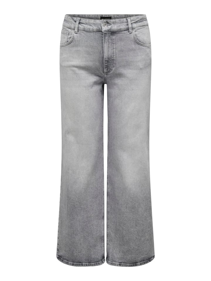 Jeans mit weitem Bein in Grey Denim