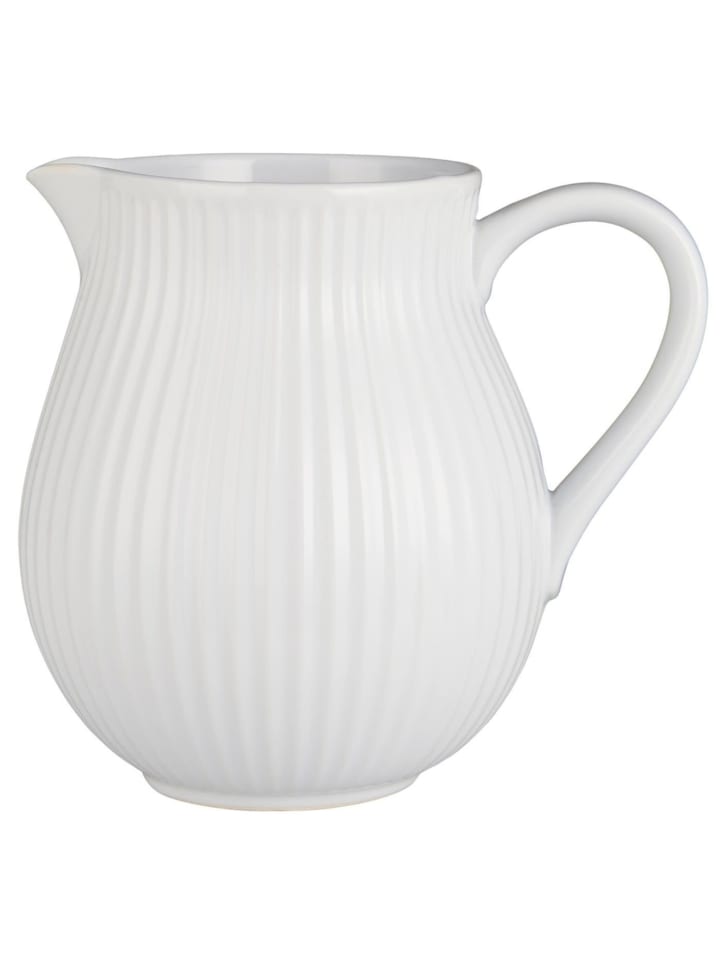 Mynte Kanne 2,0 Ltr Steingut Krug in pure white