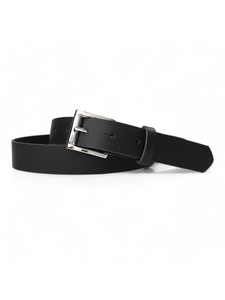 Herrengürtel Leder in Schwarz