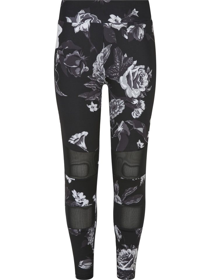 Leggings in dark flower aop