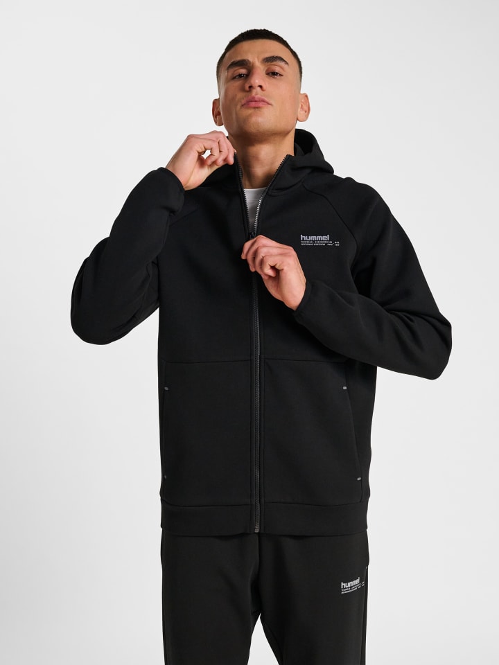 Reißverschluss Kapuzenpullover Hmltech Erwachsene in BLACK