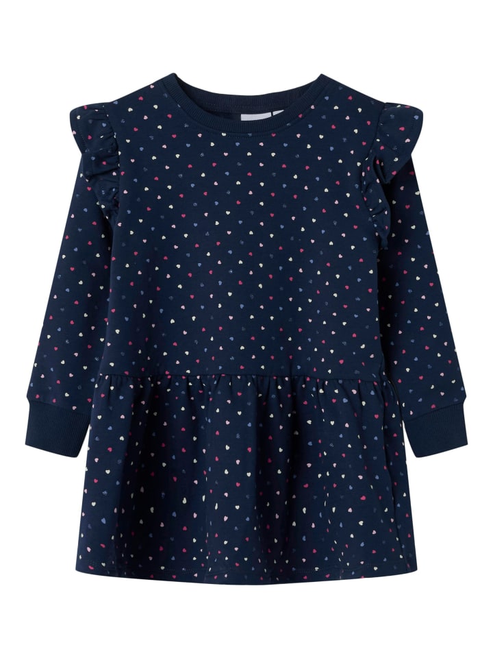 Sweatkleid NMFOEANA LS SWE DRESS BRU in mood indigo