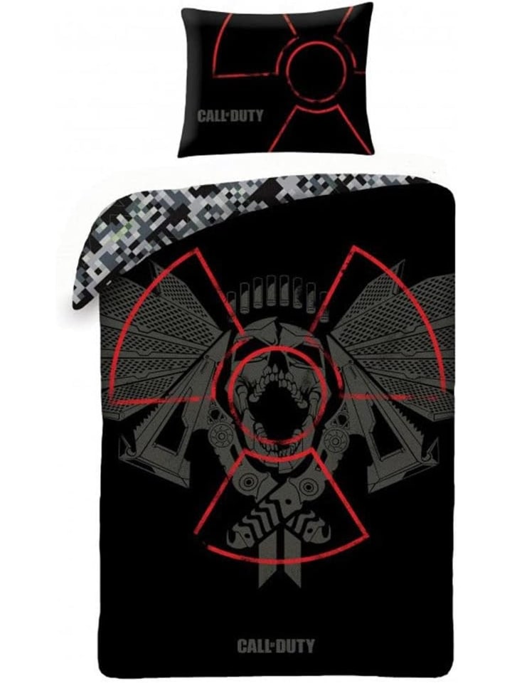 Bettwäsche Call of Duty Black 140x200 + 70x90 cm + Rucksack 100% Baumwolle