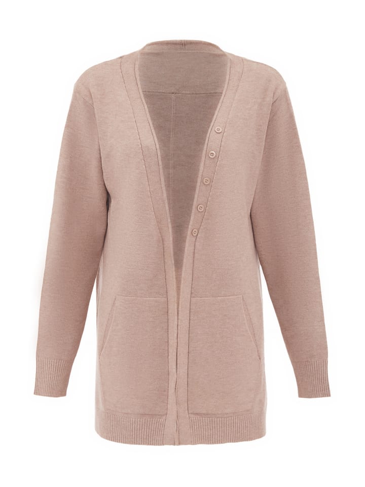 Damen Cardigan in Dunkelbeige