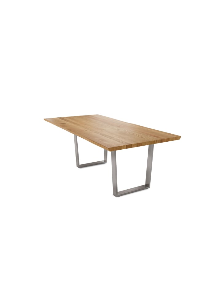 BAUMKANTENTISCH Daisie 8 220x77x100 Massivholztisch Wildeiche geölt