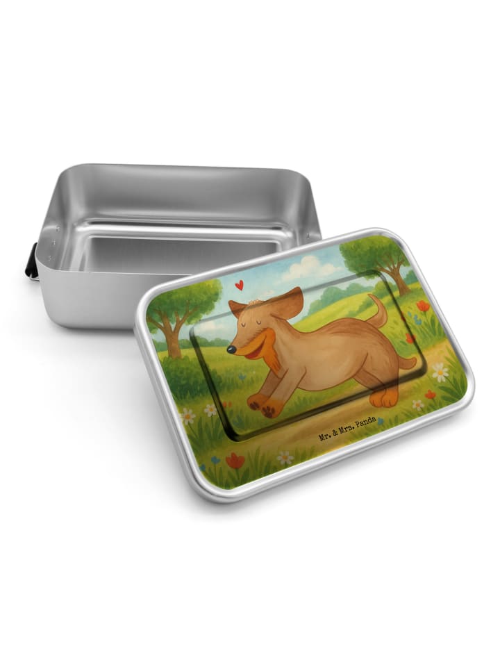 Lunchdose Hund Dackel Design ohne Spruch in Weiß