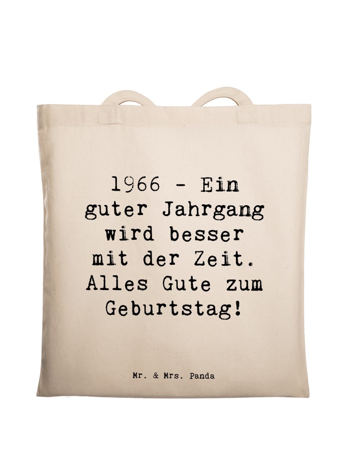 Tote Bag Spruch 1966 Geburtstag mit Spruch in Weiß
