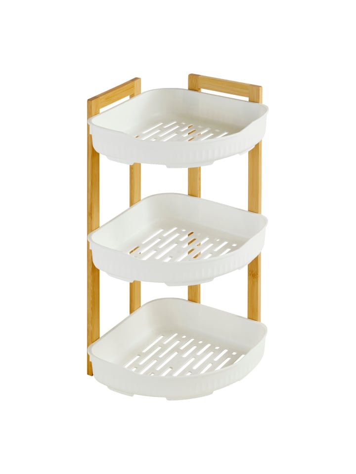 Eck-Duschorganizer stehend NATUREO in Weiß, 29 x 22 x 45 cm