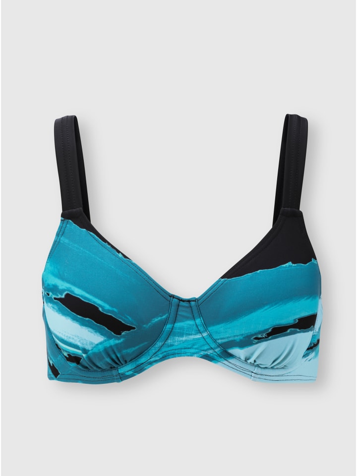 Bikini in schwarz-türkis