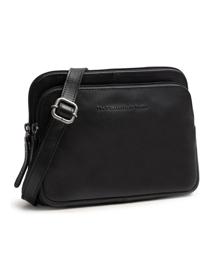 Caia Umhängetasche Leder 22 cm black