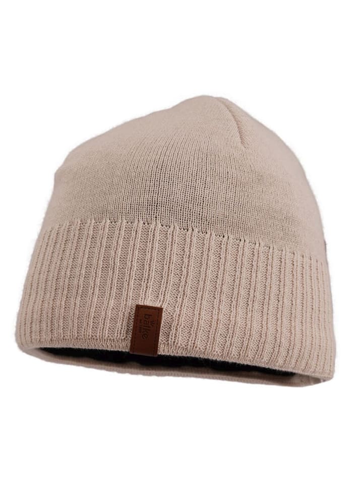 Strickmütze in beige