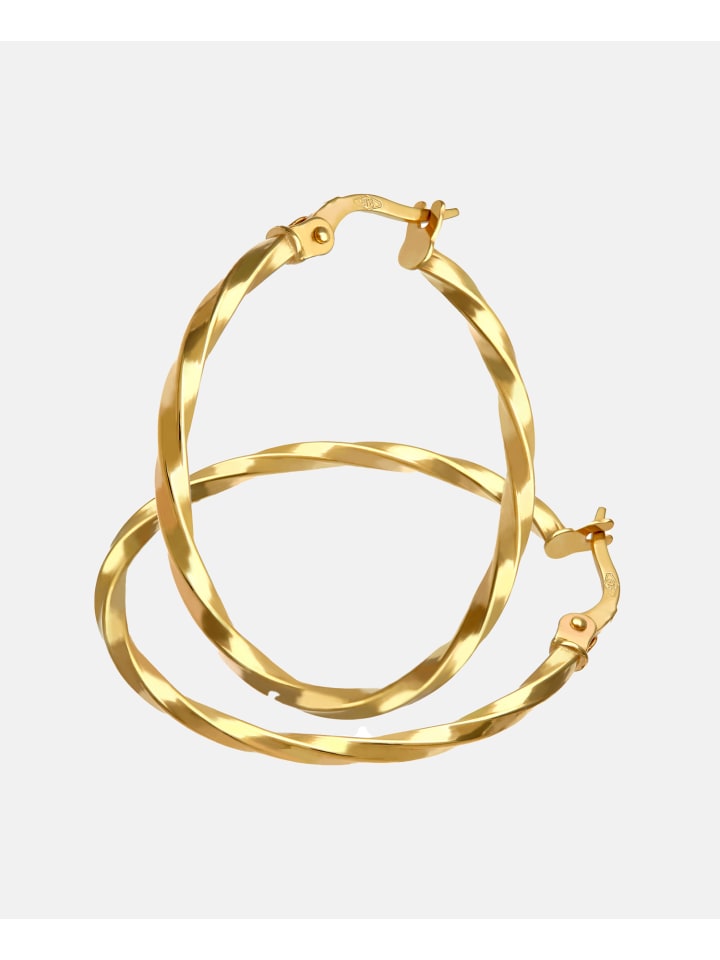 Creolen aus 375 Gelbgold gedreht