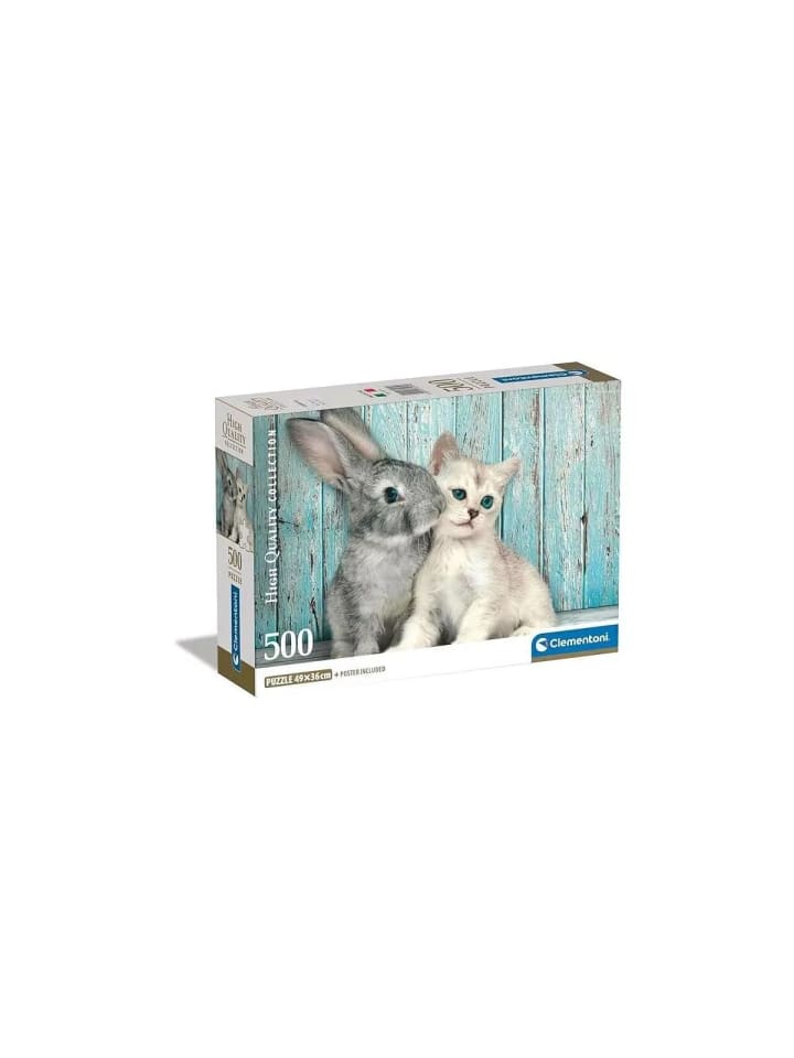 Tiere Cat & Bunny 500-teiliges Puzzle Clementoni