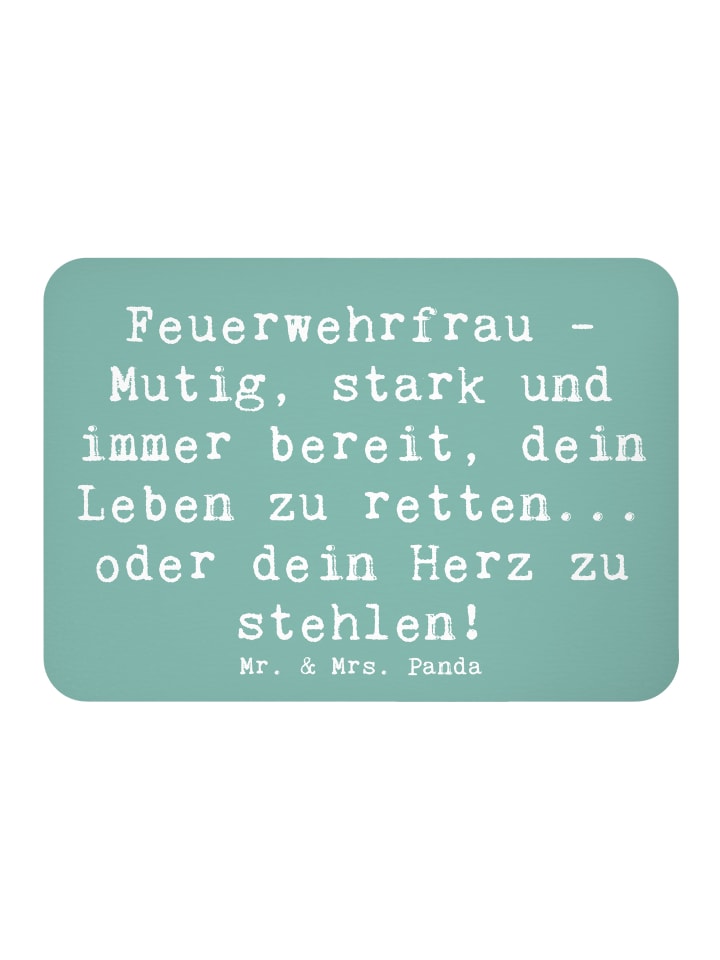Magnet Feuerwehrfrau Heldin mit Spruch in Meeresbrise