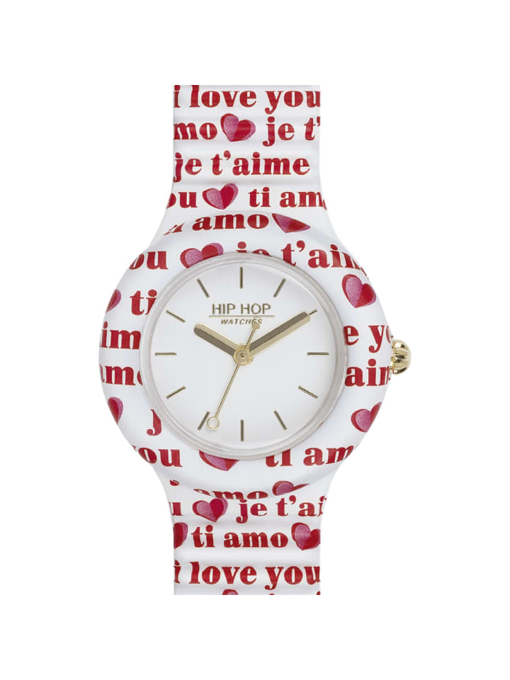 Analoguhr heart & love weiss