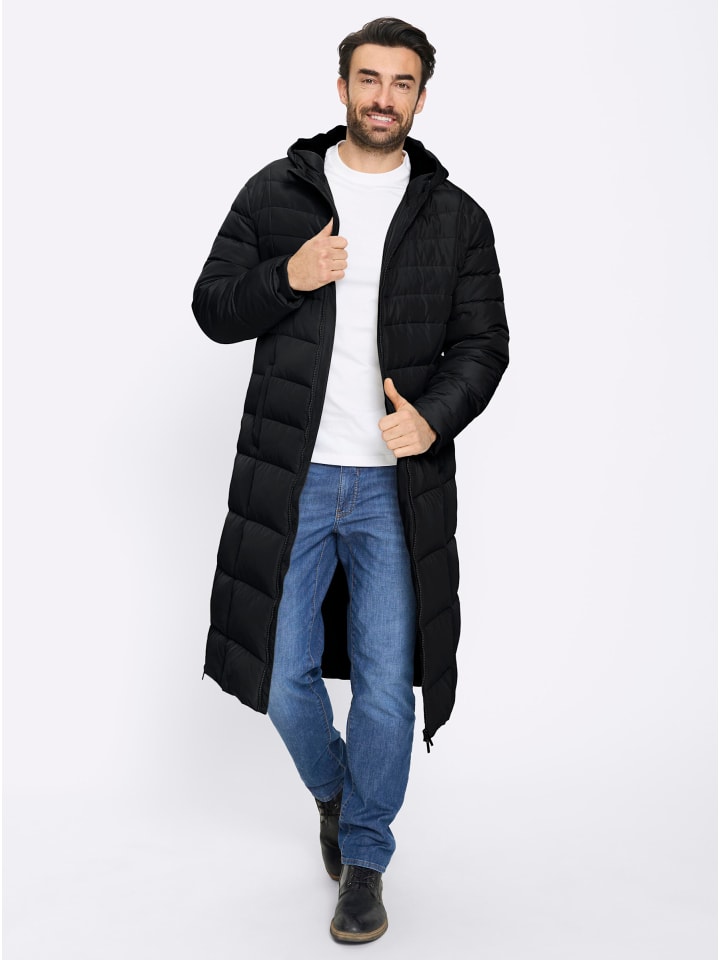 Steppmantel in schwarz
