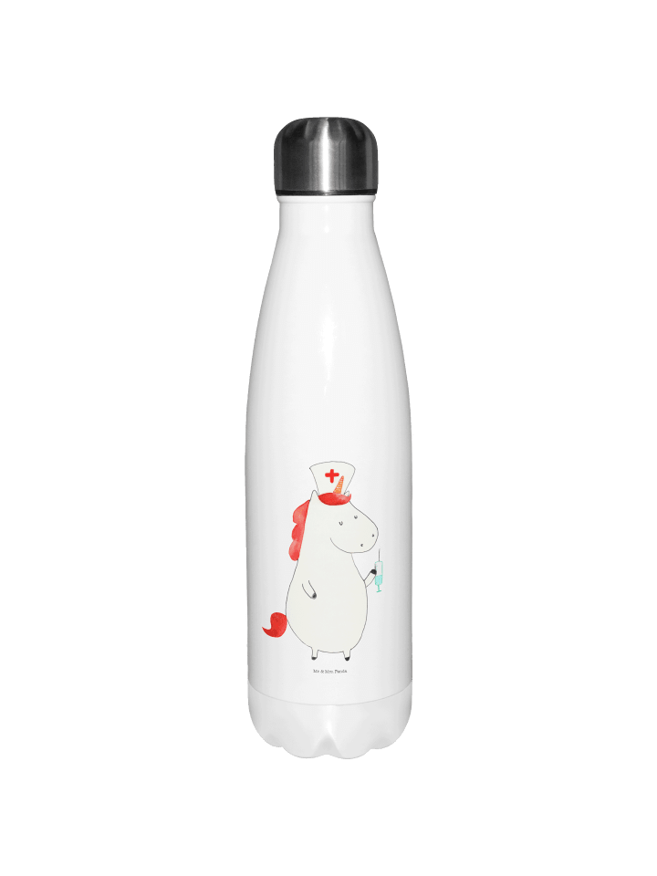 Thermosflasche Einhorn Krankenschwester ohne Sp... in Weiß