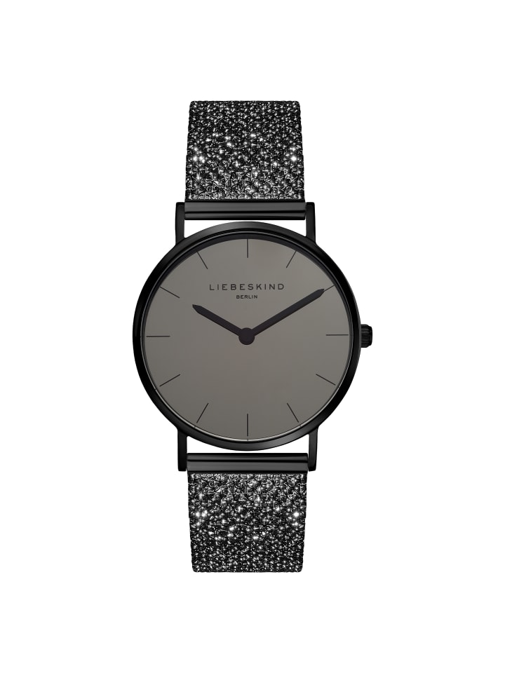 Armbanduhr Glitter-Special in schwarz