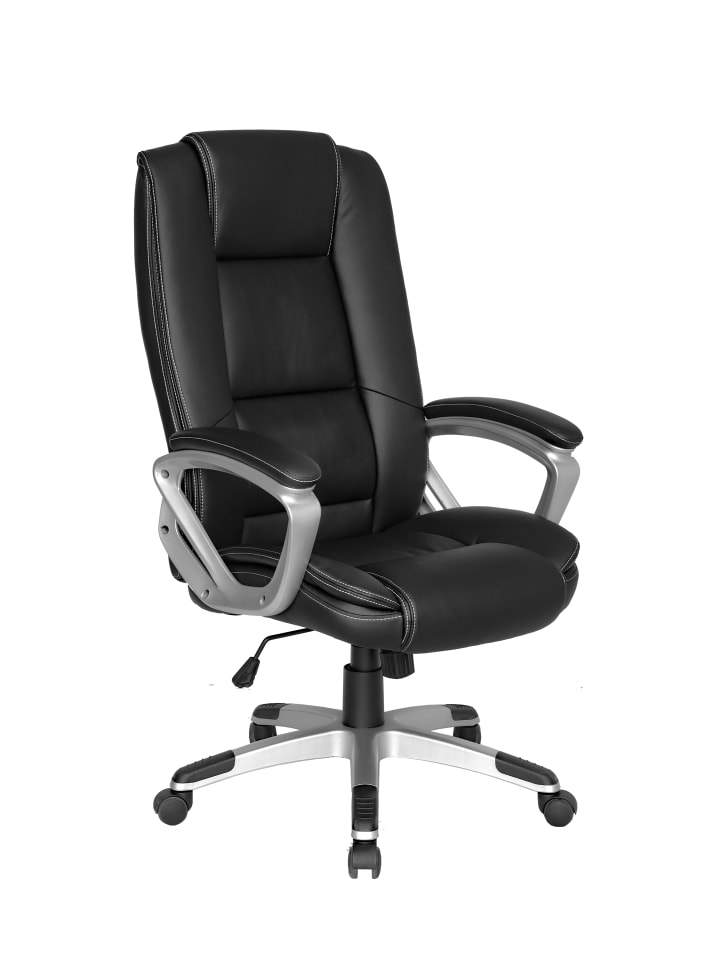 Bürostuhl Derek-XXL in Schwarz- 64 (B) x 72,5 (L) x 115,5-125 (H) cm