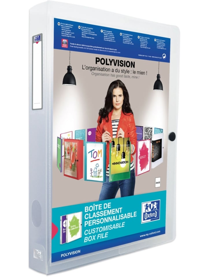 Dokumentenbox polyvision A4 PP 40mm farblos
