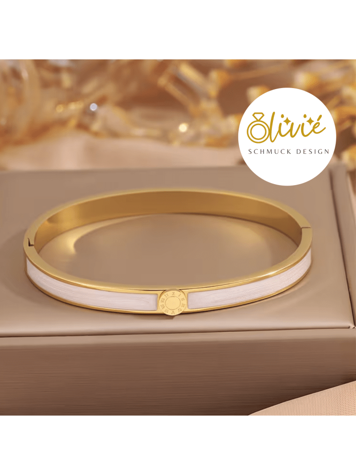 Armreif – Gold & Fliederfarbene Akzente