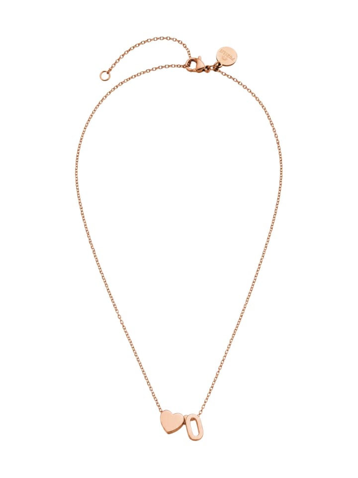 Kette Letter Heart O Rosegold