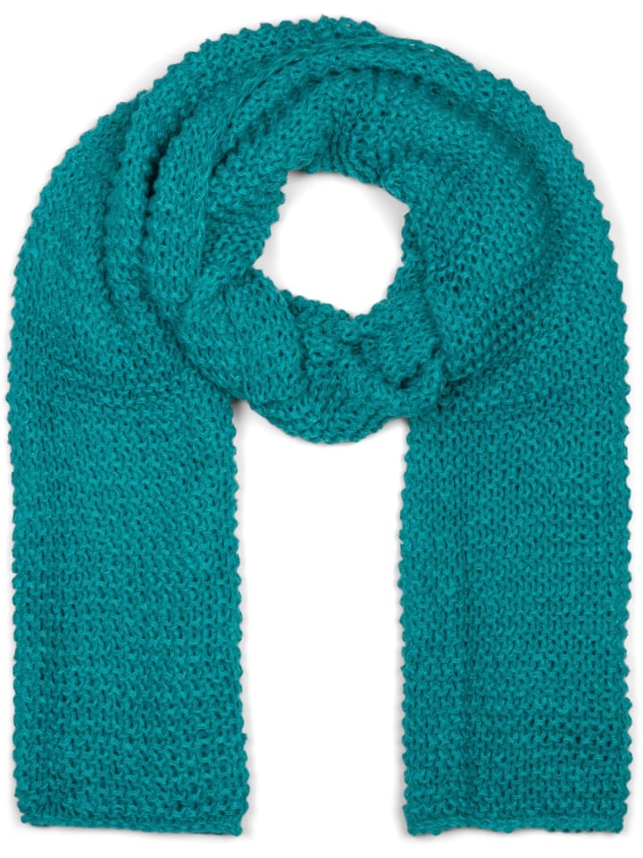Strickschal in Türkisgrün