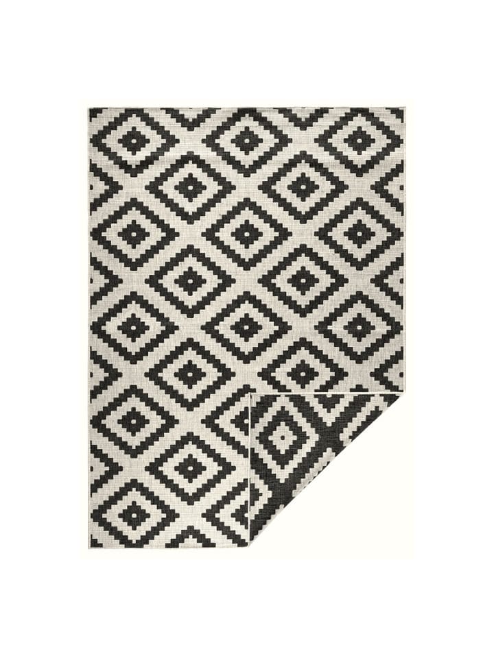 Indoor Outdoor Teppich Malta in Schwarz Creme