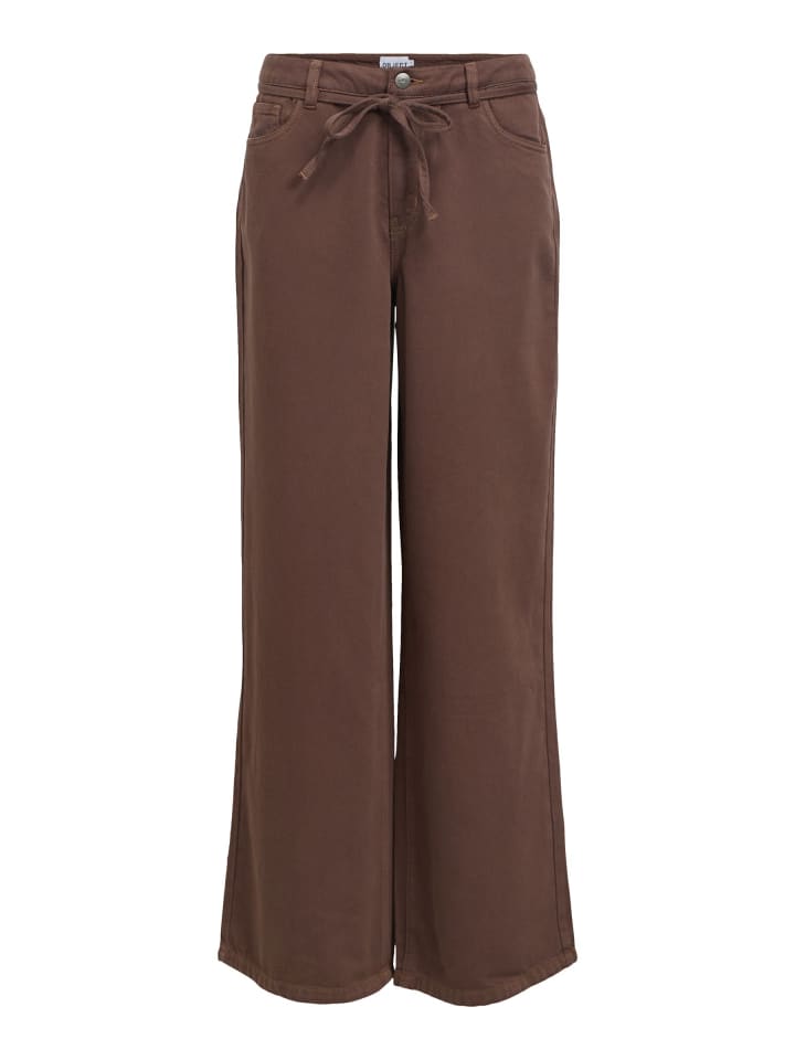 Wide Leg Jeans in Seal Brown