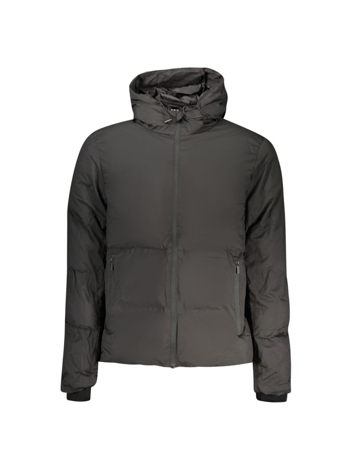 Schwarz Polyester Herren Jacke