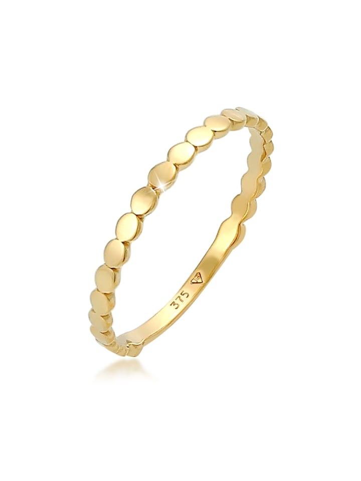 Ring 375 Gelbgold Kreis, Plättchen in Gold