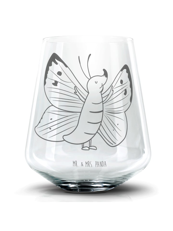 Dekoglas Schmetterling Zitronenfalter ohne Spruch in Transparent
