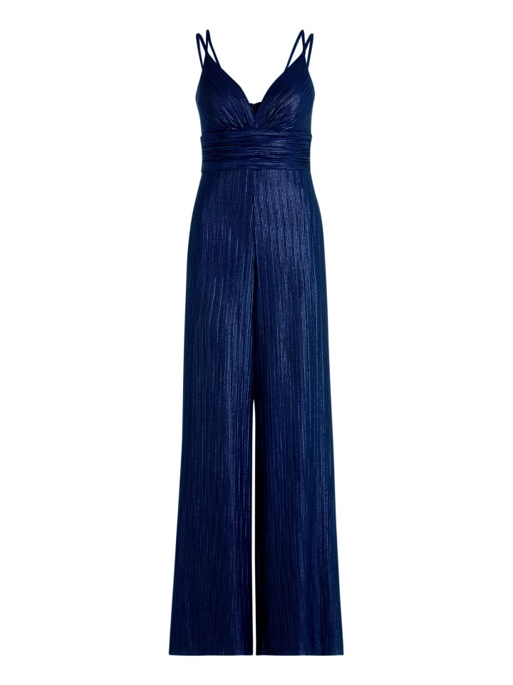 Jumpsuit mit Glanzeffekt in Dark Blue/Dark Blue