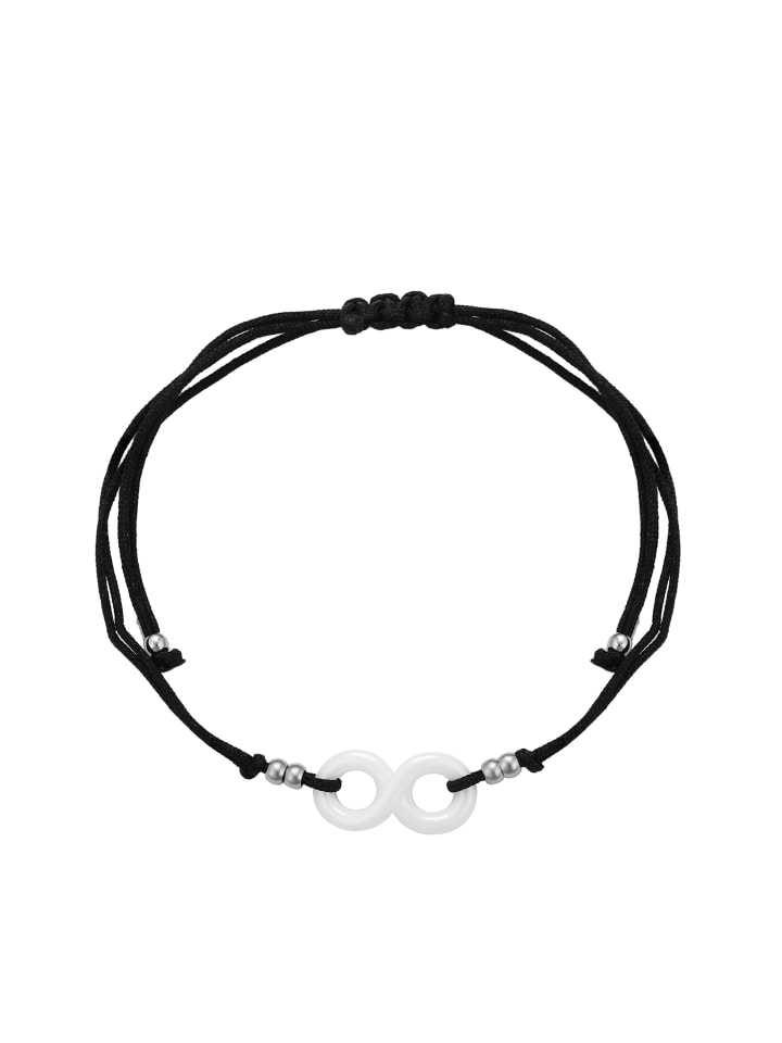 Women Bracelet in Silver Black White