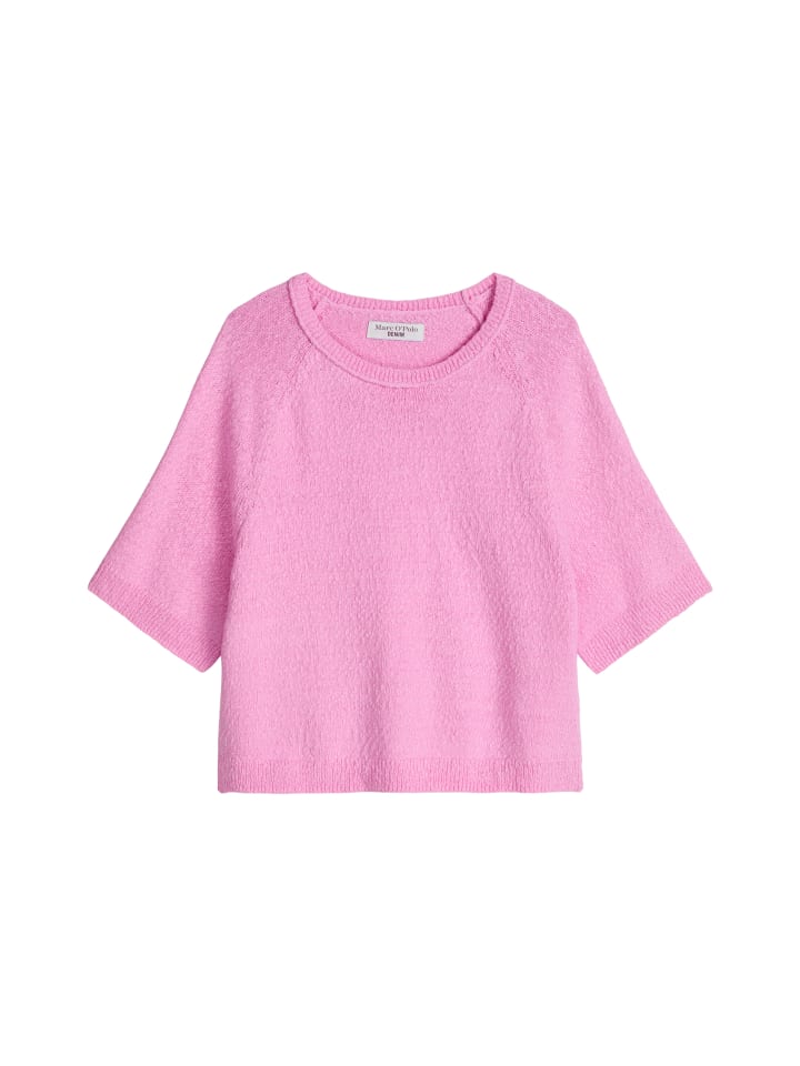 Kurzarm-Pullover regular in Pale Bubblegum